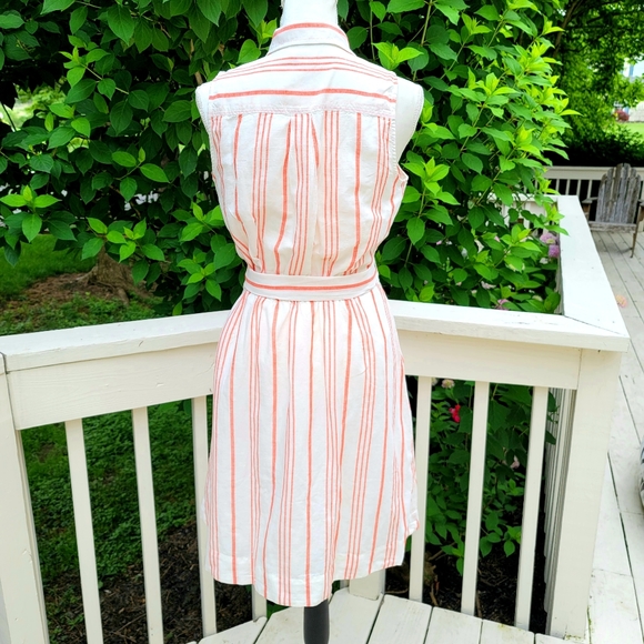 🆕️ J Crew Sleeveless Tie Waist Shirtdress - Picture 5 of 10